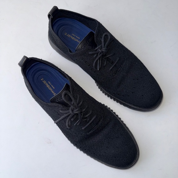 COLE HAAN $140 Mens 9.5 Black Zerogrand Stitchline Knit Oxford Sneakers Shoes main image 8